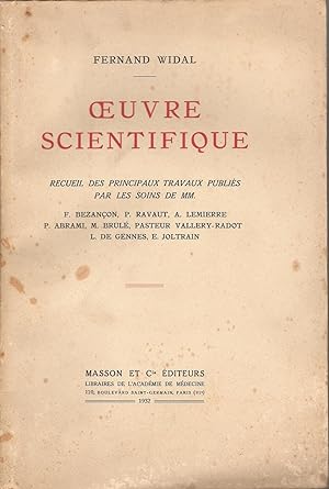 Oeuvre scientifique