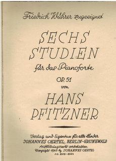 Sechs Studien für das Pianoforte. Op. 51.