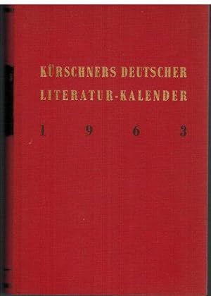 Immagine del venditore per Krschners Deutscher Literatur-Kalender 1963. venduto da Antiquariat Appel - Wessling