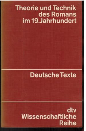 Bild des Verkufers fr Theorie und Technik des Romans im 19. Jahrhundert. Deutsche Texte. zum Verkauf von Antiquariat Appel - Wessling