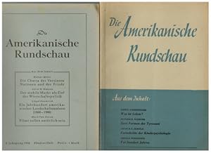 Die Amerikanische Rundschau. Erschienen im Auftrag des amerikanischen Informationsdienstes. Von d...