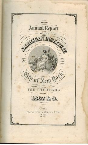 (Transactions) Annual Report of the American Institute of the City of New York for the Year 1867-68.