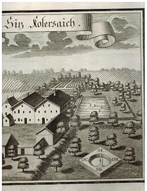 Bild des Verkufers fr Sitz Kolersaich - Kollersaich (Rentamt Landshut) Original Kupferstich aus "Historico topographica descriptio Bavariae". Ohne Nummer. zum Verkauf von Antiquariat Appel - Wessling