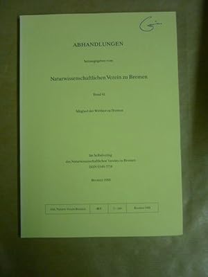 Bild des Verkufers fr Abhandlungen herausgegeben vom Naturwissenschaftlichen Verein zu Bremen. Mitglied der Wittheit zu Bremen (Band 41/1 1988) zum Verkauf von Antiquariat Bernhard