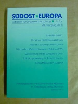 Immagine del venditore per Sdosteuropa-Zeitschrift fr Gegenwartsforschung. 49. Jahrgang, Heft 03-04/2000 (einzeln) venduto da Antiquariat Bernhard