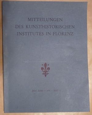 Imagen del vendedor de Mitteilungen des Kunsthistorischen Institutes in Florenz. XXXIII. Band,1979 (Heft 3 einzeln) a la venta por Antiquariat Bernhard