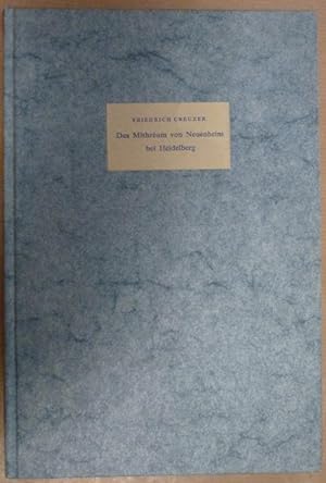 Bild des Verkufers fr Das Mithreum von Neuenheim bei Heidelberg [Reprint] zum Verkauf von Antiquariat Bernhard