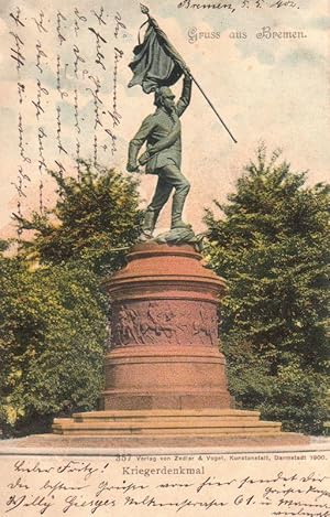 Gruß aus Bremen. Kriegerdenkmal.