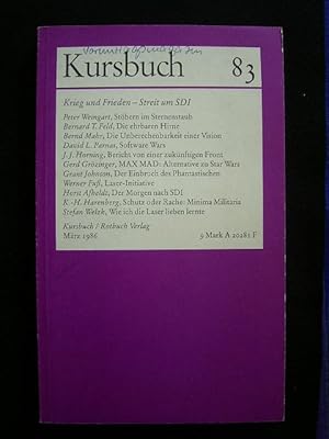 Bild des Verkufers fr Kursbuch 83. Krieg und Frieden - Streit um SDI. Mrz 1986. zum Verkauf von Versandantiquariat Harald Gross