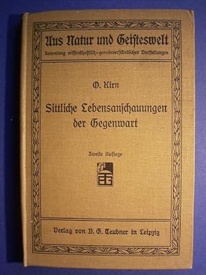 Bild des Verkufers fr Sittliche Lebensanschauungen der Gegenwart., zum Verkauf von Versandantiquariat Harald Gross