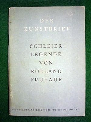 Imagen del vendedor de Schleierlegende von Rueland Frueauf der Jngere. Vier Tafelbilder aus dem 15. Jahrhundert. Der Kunstbrief Nr. 1. a la venta por Versandantiquariat Harald Gross