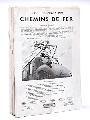 Seller image for Revue Gnrale des Chemins de Fer. (Anne 1949 - Soixante-Huitime Anne Complte , 12 numros) Revue Mensuelle. for sale by Librairie du Cardinal