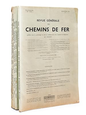 Seller image for Revue Gnrale des Chemins de Fer. (Anne 1941 - Soixantime Anne Complte) Revue Mensuelle. for sale by Librairie du Cardinal