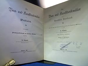 Imagen del vendedor de Die Bau- und Kunstdenkmler des Kreises Herford. Reihe: Die Bau- und Kunstdenkmler von Westfalen. Hrsg. vom Provinzial-Verbande der Provinz Westfalen. a la venta por Antiquariat Michael Solder