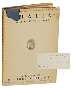 Imagen del vendedor de Thalia, or A Country Day: A Masque (Signed First Edition) a la venta por Jeff Hirsch Books, ABAA