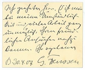 Imagen del vendedor de Eigenh. Brief mit U. a la venta por Antiquariat INLIBRIS Gilhofer Nfg. GmbH