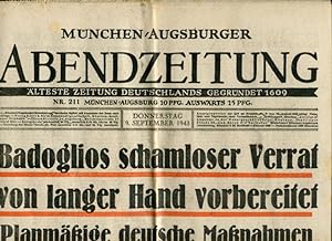 München / Augsburger Abendzeitung. Donnerstag, 9. September 1943.