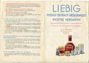 Liebig. Fleisch-Extrakt-Erzeugnisse richtig verkaufen.