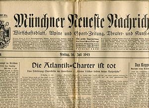 Münchner Neueste Nachrichten. Wirtschaftsblatt, Alpine und Sport-Zeitung, Theater- und Kunst-Chro...