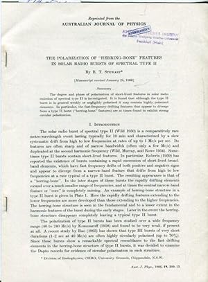 Bild des Verkufers fr THE POLARIZATION OF  HERRING-BONE" FEATURES IN SOLAR RADIO BURSTS OF SPECTRAL TYPE II. zum Verkauf von Antiquariat am Flughafen