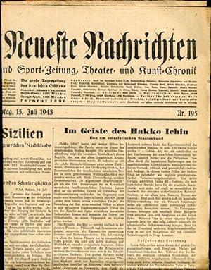 Münchner Neueste Nachrichten. Wirtschaftsblatt, Alpine und Sport-Zeitung, Theater- und Kunst-Chro...