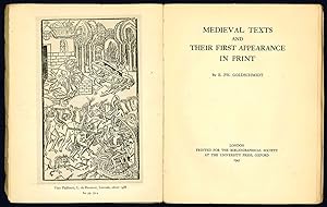 Bild des Verkufers fr Medieval texts and their first appearance in print. zum Verkauf von Libreria Alberto Govi di F. Govi Sas