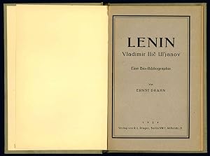 Bild des Verkufers fr Lenin. Vladimir Ili&#269; Ul'janov. Eine Bio-Bibliographie. zum Verkauf von Libreria Alberto Govi di F. Govi Sas