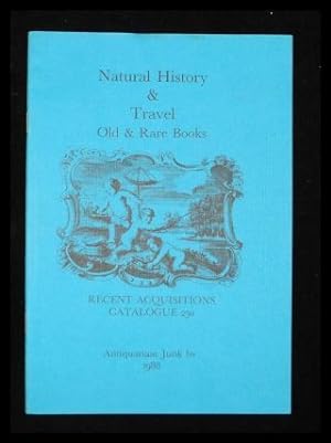 Bild des Verk�ufers f�r Old & Rare Books on Natural History & Travel, Catalogue 250 zum Verkauf von ANTIQUARIAT Franke BRUDDENBOOKS