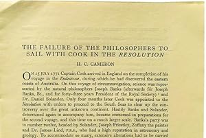 The Failure of the Philosophers to Sail with Cook in the Resolution