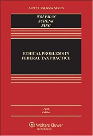 Image du vendeur pour Ethical Problems in Federal Tax Practice mis en vente par BarristerBooks