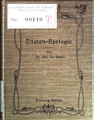 Bild des Verkufers fr Zitaten-Apologie zum Verkauf von books4less (Versandantiquariat Petra Gros GmbH & Co. KG)