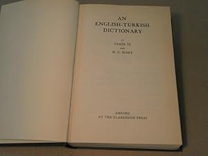 Bild des Verkufers fr An Engish-Turkish Dictionary. zum Verkauf von Antiquariat Bebuquin (Alexander Zimmeck)