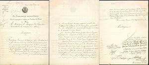 Brief der "Commission intermédiaire pour la souscription relative au tombeau du Comte de Précy" (...