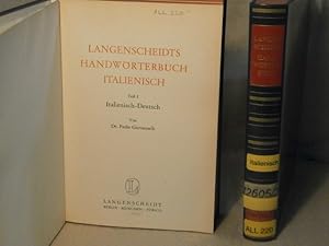 Langenscheidts Handwörterbuch Italienisch. Italienisch - Deutsch / Deutsch - Italienisch.