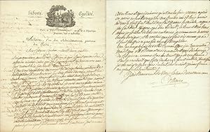 Imagen del vendedor de Eigenhndiger Brief mit Unterschrift an den Brger Cochin. a la venta por Antiquariat Bebuquin (Alexander Zimmeck)