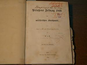 Seller image for Preuens Feldzug 1866 vom militrischen Standpunkt. for sale by Antiquariat Bebuquin (Alexander Zimmeck)