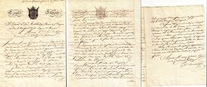 Brief mit Unterschrift an den Colonel Guy-Marie GUILLOTIN-DUBIGNON (Angers 1775 - Paris 1847), Ko...