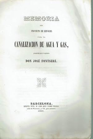 Memoria del proyecto de reforma para la canalización de agua y gas.