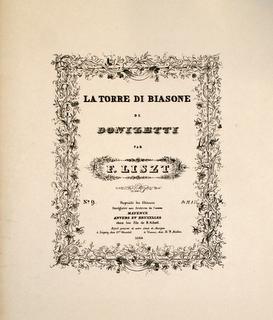 [R 153, 3] La torre di Biasone di Donizetti par F. Liszt. No. 9 (Les soirées Italiennes. No. 9)