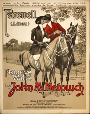 Image du vendeur pour Farewell (Adieu). Plaintive waltz. Piano mis en vente par Paul van Kuik Antiquarian Music