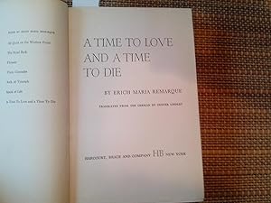 Immagine del venditore per A Time to Love and a Time to Die. venduto da Librera "Franz Kafka" Mxico.