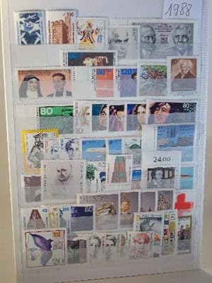 Bild des Verkufers fr Deutschen Bundespost / Bund BRD Jahrgang 1988 postfrisch/ komplett zum Verkauf von Adalbert Gregor Schmidt