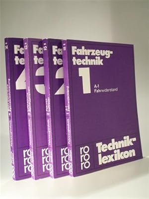 Lueger Lexikon der Technik. Fahrzeugtechnik. Techniklexikon in 4 Bänden. 1. Band: A -Fahrwiederst...