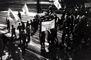 8.1.90. SPD (SDP) führt die Demo an. (Leipzig)