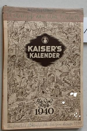 Kaiser s Wochenkalender (Deckblatt: Kalender) für das Jahr 1940.