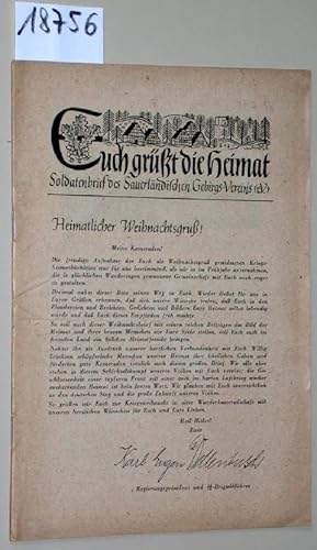 Euch grüßt die Heimat. Soldatenbrief des Sauerländischen Gebirgs-Vereins. Oktober / Dezember 1943.