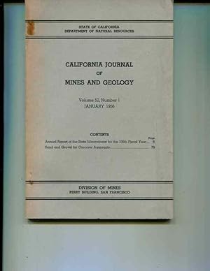 Immagine del venditore per California Journal of Mines and Geology. Vol. 52, No. 1. January 1956 venduto da Orca Knowledge Systems, Inc.