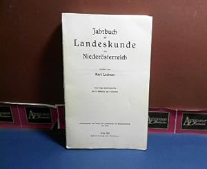 Bild des Verkufers fr Jahrbuch fr Landeskunde von Niedersterreich - Neue Folge XXXI/1953-1954. zum Verkauf von Antiquariat Deinbacher