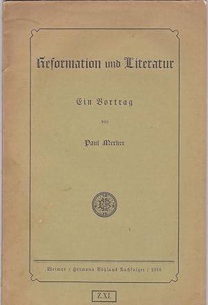 Seller image for Reformation und Literatur. Ein Vortrag for sale by Versandantiquariat Karin Dykes