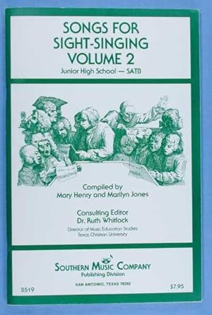 Seller image for Songs for Sight-Singing : Volume 2 - Junior High School - SATB for sale by Lotzabooks